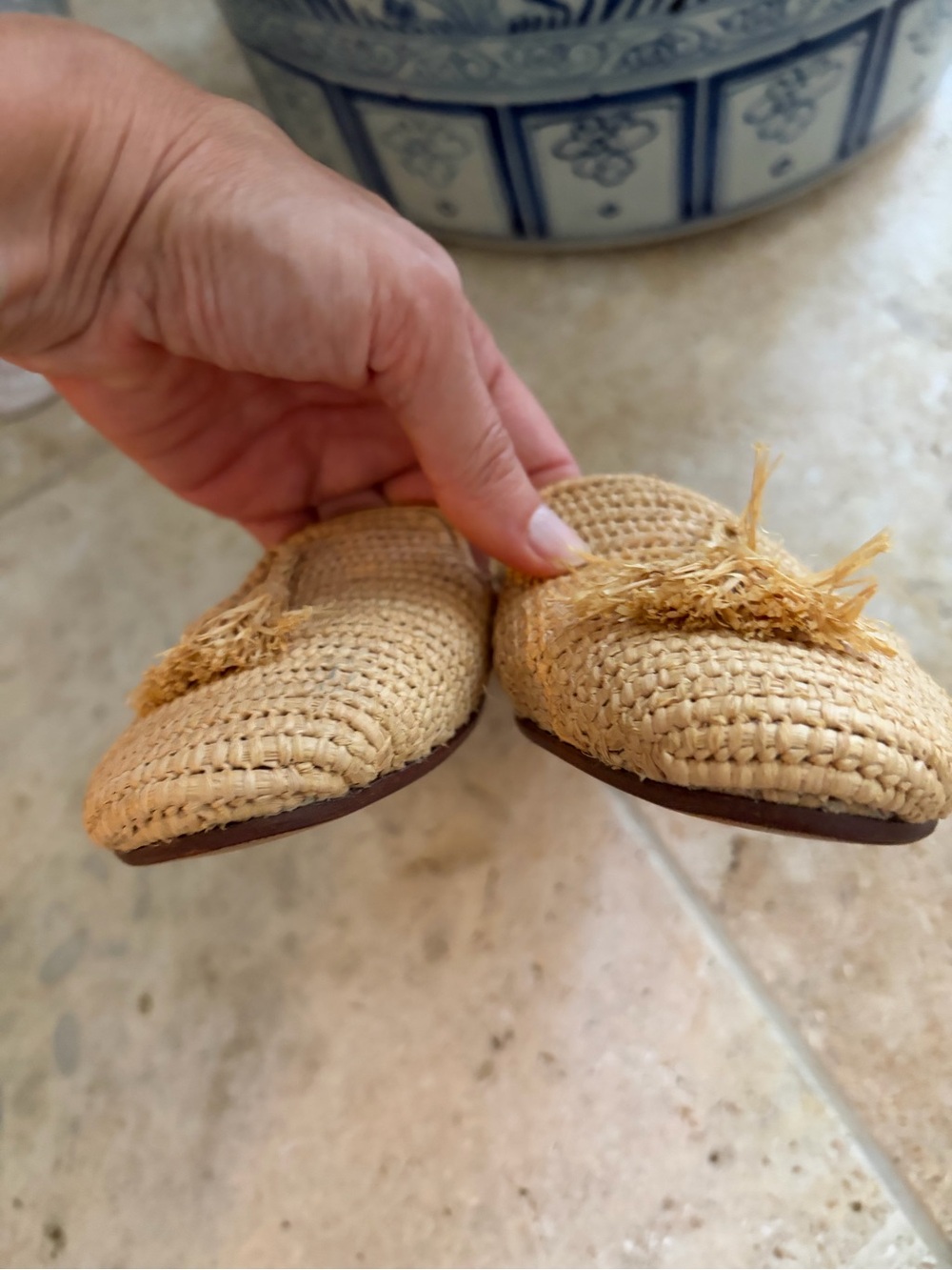 Woven Tassel Slip-On Loafers in Natural - Picture 3 of 6